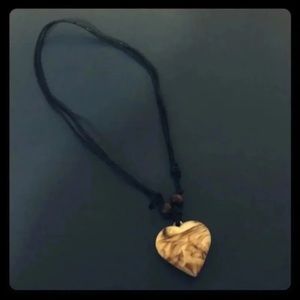 Café Au Lait Heart Pendant Necklace